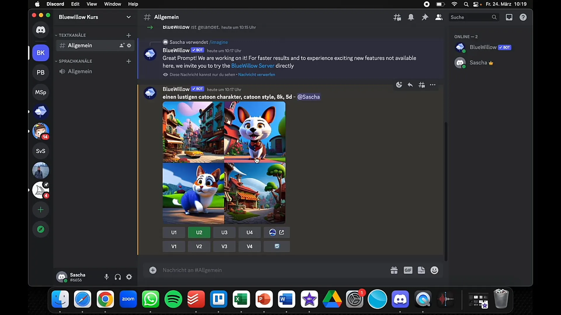 BlueWillow: Een creatieve ontvouwing op Discord