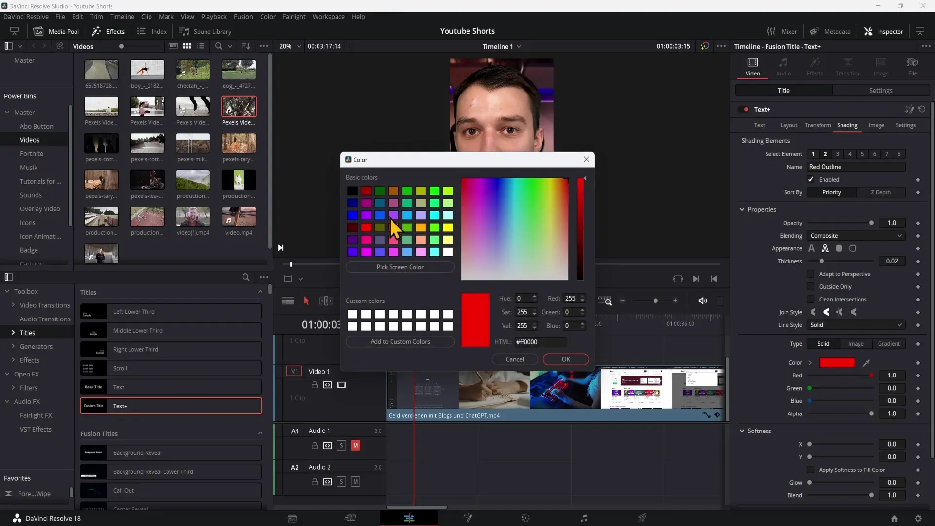 Creating YouTube Shorts: A detailed guide on the PC with DaVinci Resolve