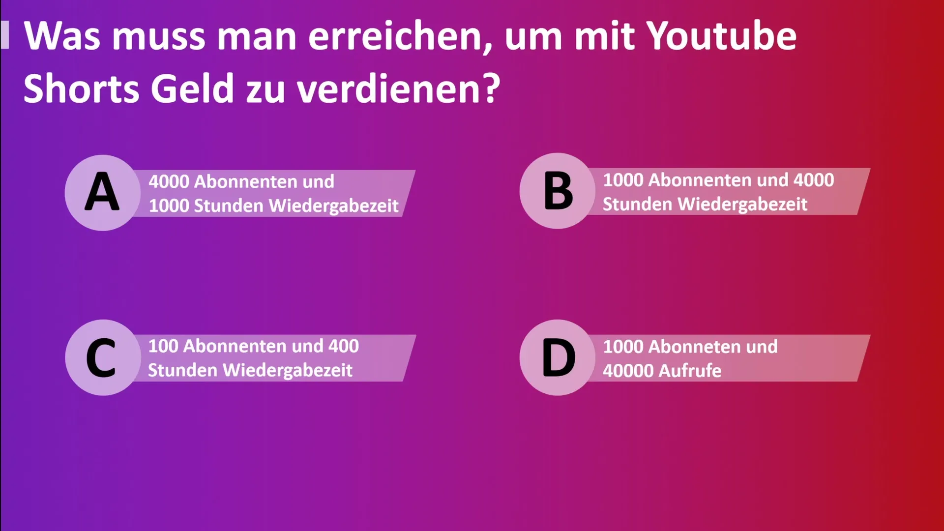 Maximiere deinen Erfolg mit YouTube Shorts: Ein Quiz zur Vertiefung deines Wissens