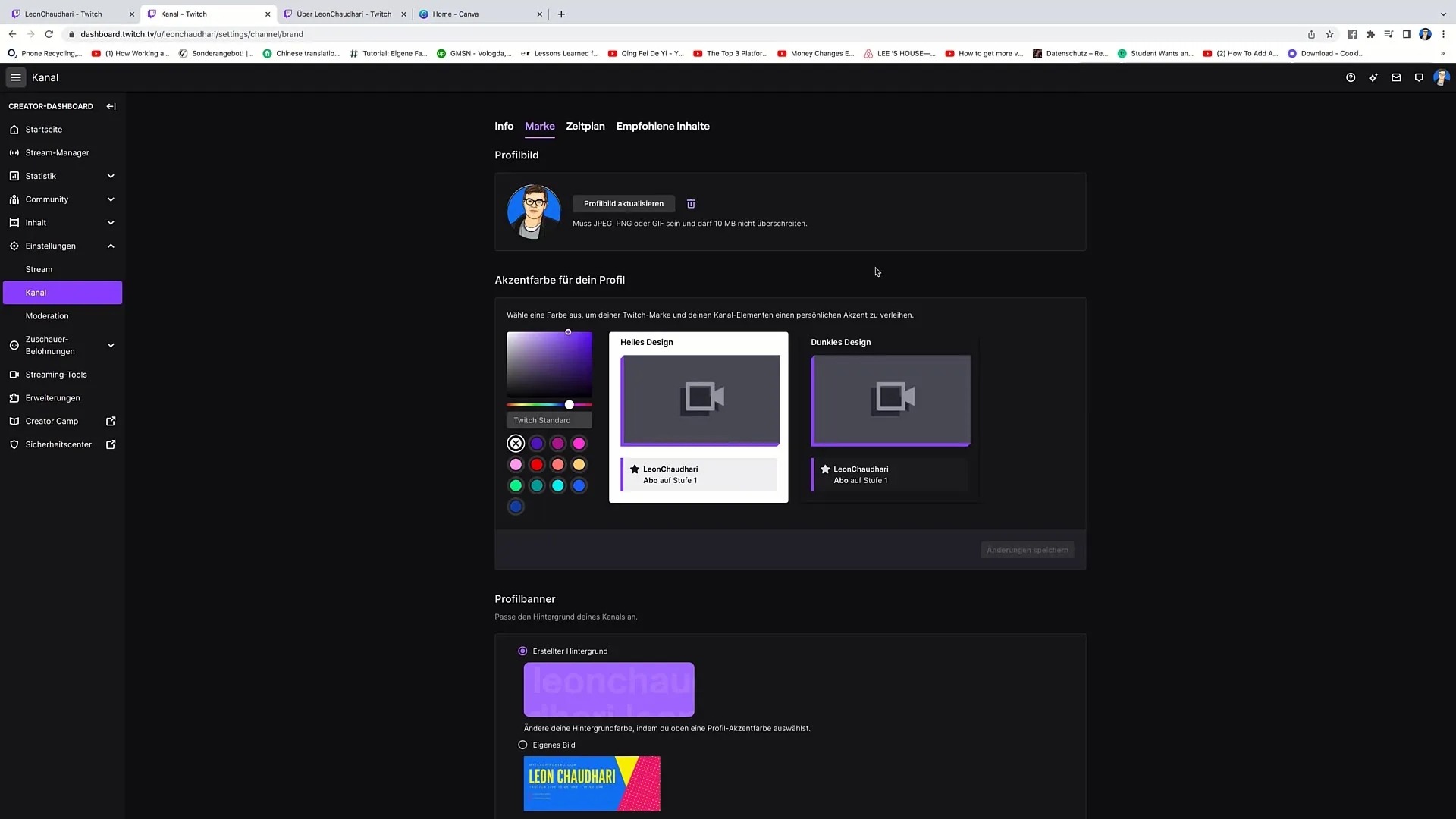 Navodila za izdelavo profilske slike za Twitch