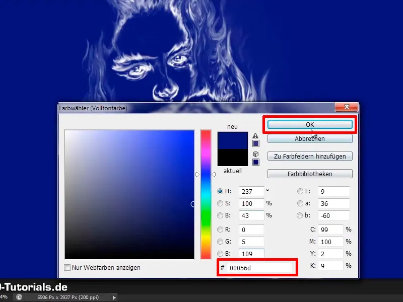 Menggabungkan Photoshop - Api dan Es - Bagian 04: Mendarkan latar belakang dan mempersiapkan warna