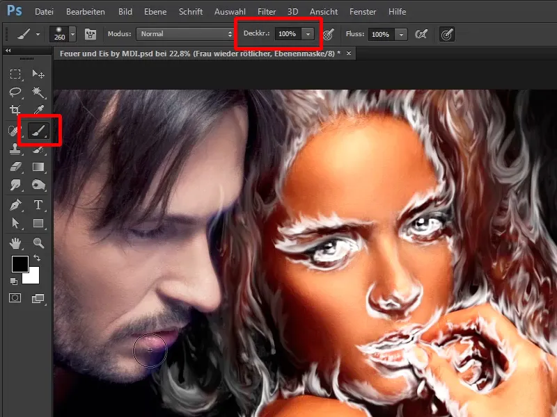 Photoshop-Composing - Φωτο-επεξεργασία - Φωτιά και Πάγος - Μέρος 04: Σκουραίνοντας το υπόβαθρο και προετοιμάζοντας χρωματικά.