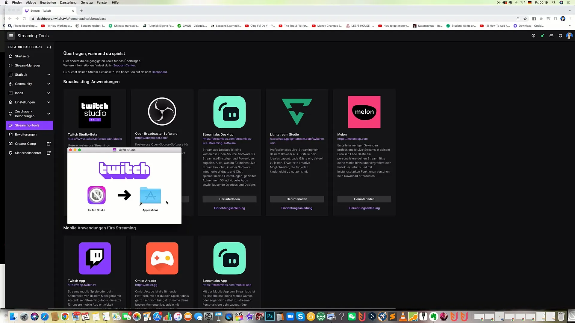 Twitch Studio'un indirilmesine dair talimatlar