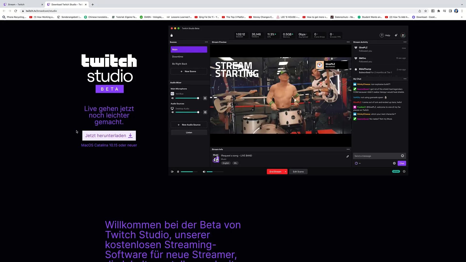 Instrukcja pobrania Twitch Studio