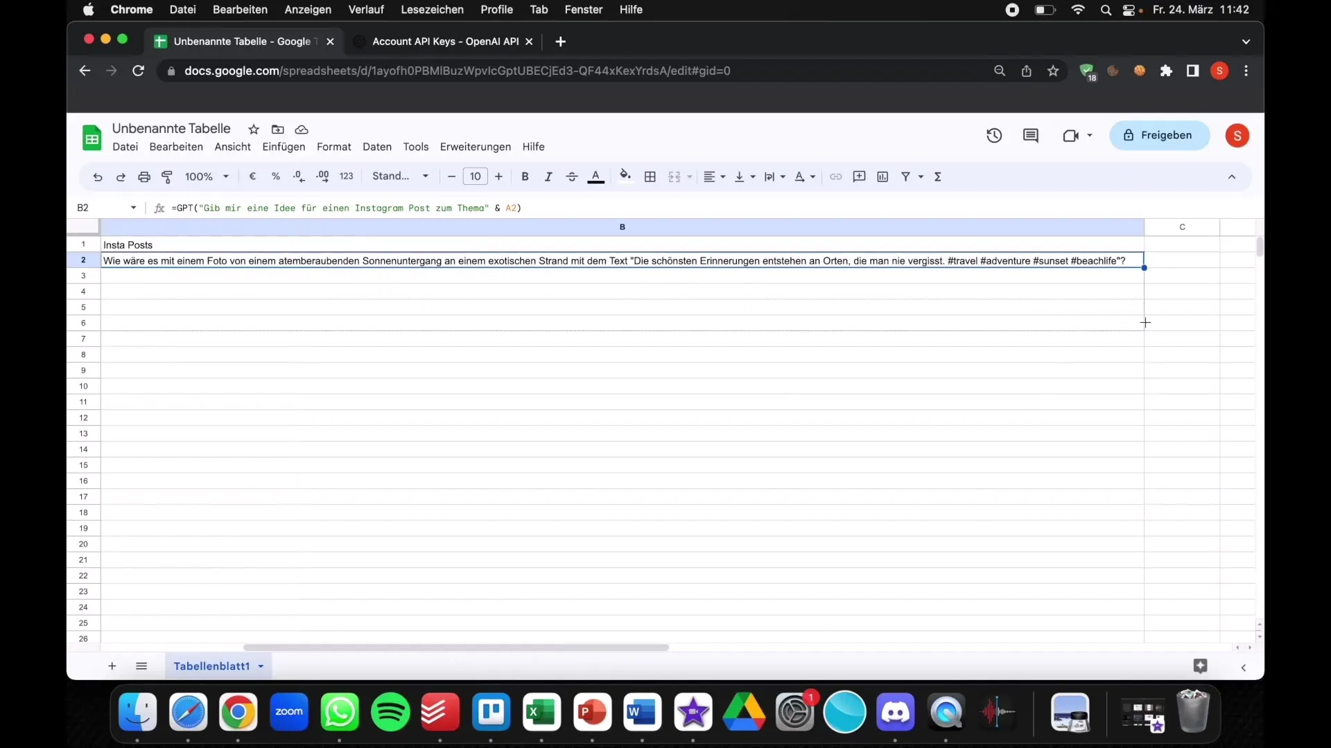 Veri için Kİ: Google Sheets - ChatGPT ile Bağlantı