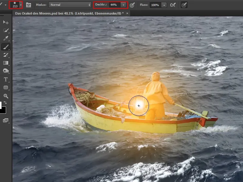 Photoshop composing - The oracle of the sea - Part 04: Cut out the lamp and make it glow