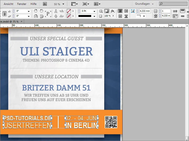 Design plakater i Adobe InDesign - Del 4: Opret QR-kode og teksturer.