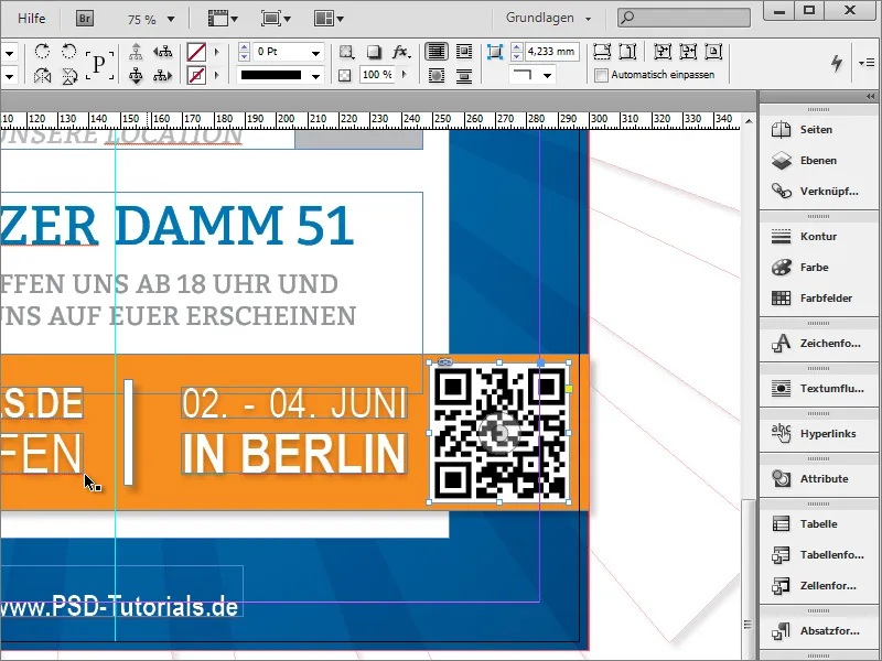 Plakato kūrimas naudojant „Adobe InDesign“ - dalis 4: QR kodas ir tekstūros kūrimas