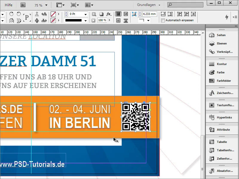 Opret plakat i Adobe InDesign - Del 4: Opret QR-kode og teksturer