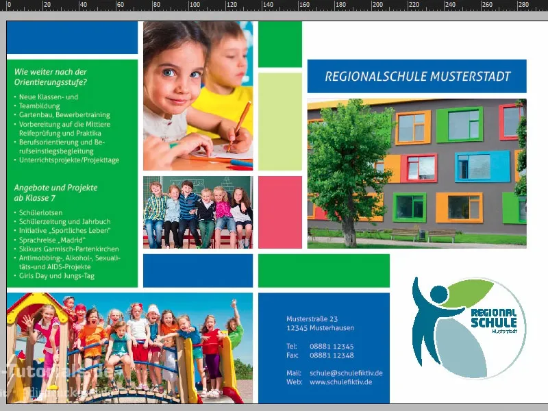 Volantino pieghevole DIN A5 - Formato verticale con 4 pagine progettare e stampare Parte 2 Volantino pieghevole DIN A5 - Formato verticale con 4 pagine progettare e stampare Parte 2