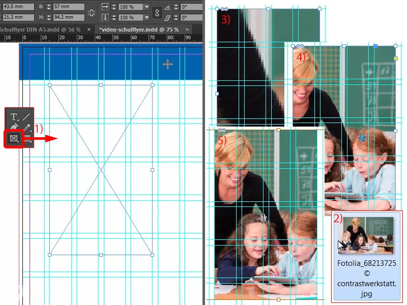 Volantino pieghevole DIN A5 - formato verticale con 4 pagine da progettare e stampare Parte 2 Volantino pieghevole DIN A5 - formato verticale con 4 pagine da progettare e stampare Parte 2