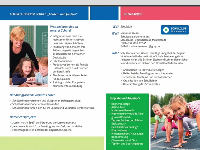 Volantino pieghevole DIN A5 - Formato verticale con 4 pagine da progettare e stampare Parte 2 Volantino pieghevole DIN A5 - Formato verticale con 4 pagine progettare e stampare Parte 2