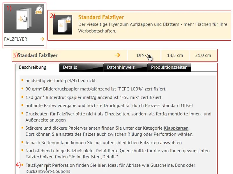 Volantino pieghevole DIN A5 - formato verticale con 4 pagine progettare e stampare Parte 2 Volantino pieghevole DIN A5 - in verticale, con 4 pagine, progettare e stampare Parte 2