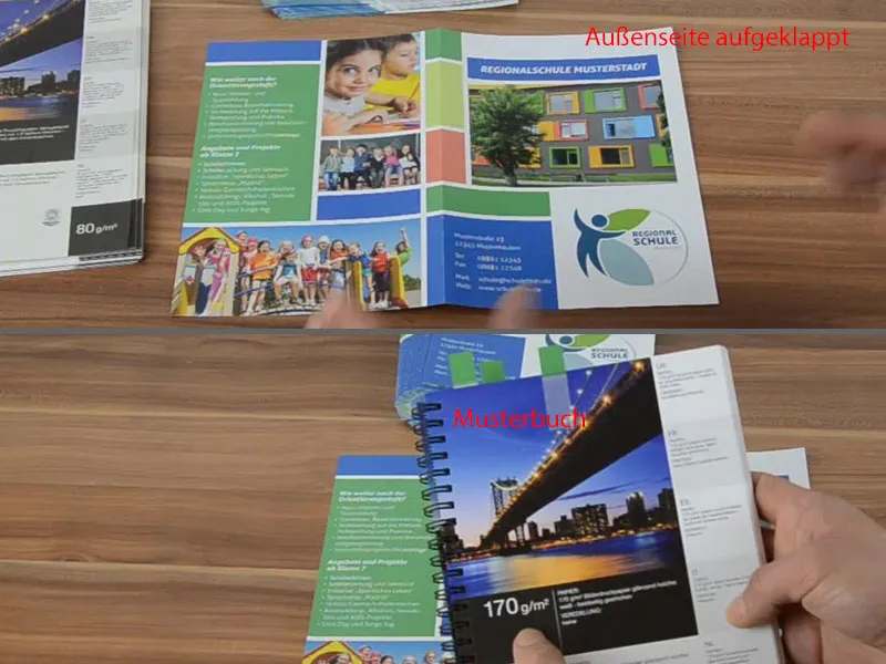 Volantino pieghevole DIN A5 - Formato verticale con 4 pagine da progettare e stampare Parte 2 Volantino pieghevole DIN A5 - creare e stampare in formato verticale con 4 pagine Parte 2