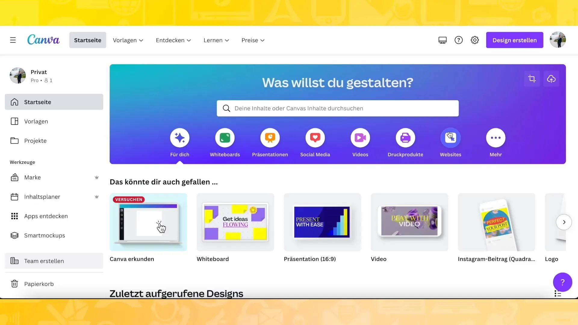 Effiziente Nutzung des Canva Dashboards: eine umfassende Anleitung