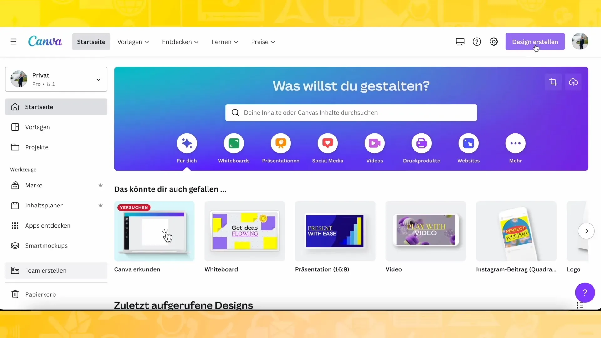 So erstellst du ein ansprechendes Design in Canva