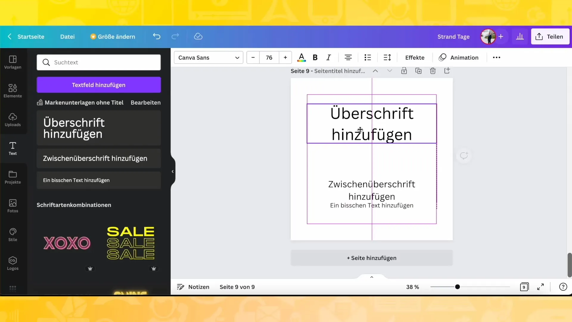 Kreative Textgestaltung mit Canva – Ein umfassendes Tutorial