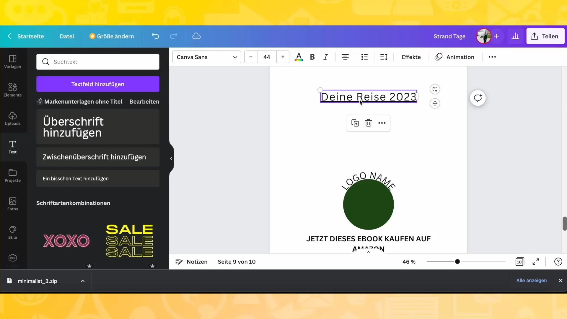 Kreative Textgestaltung mit Canva – Ein umfassendes Tutorial