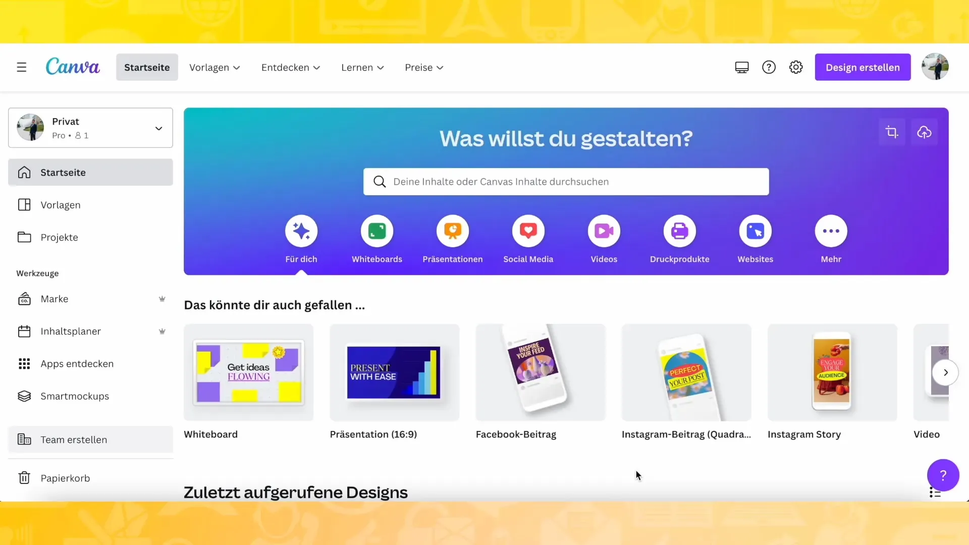 Kreative Gestaltung eines Instagram-Beitrags mit Canva