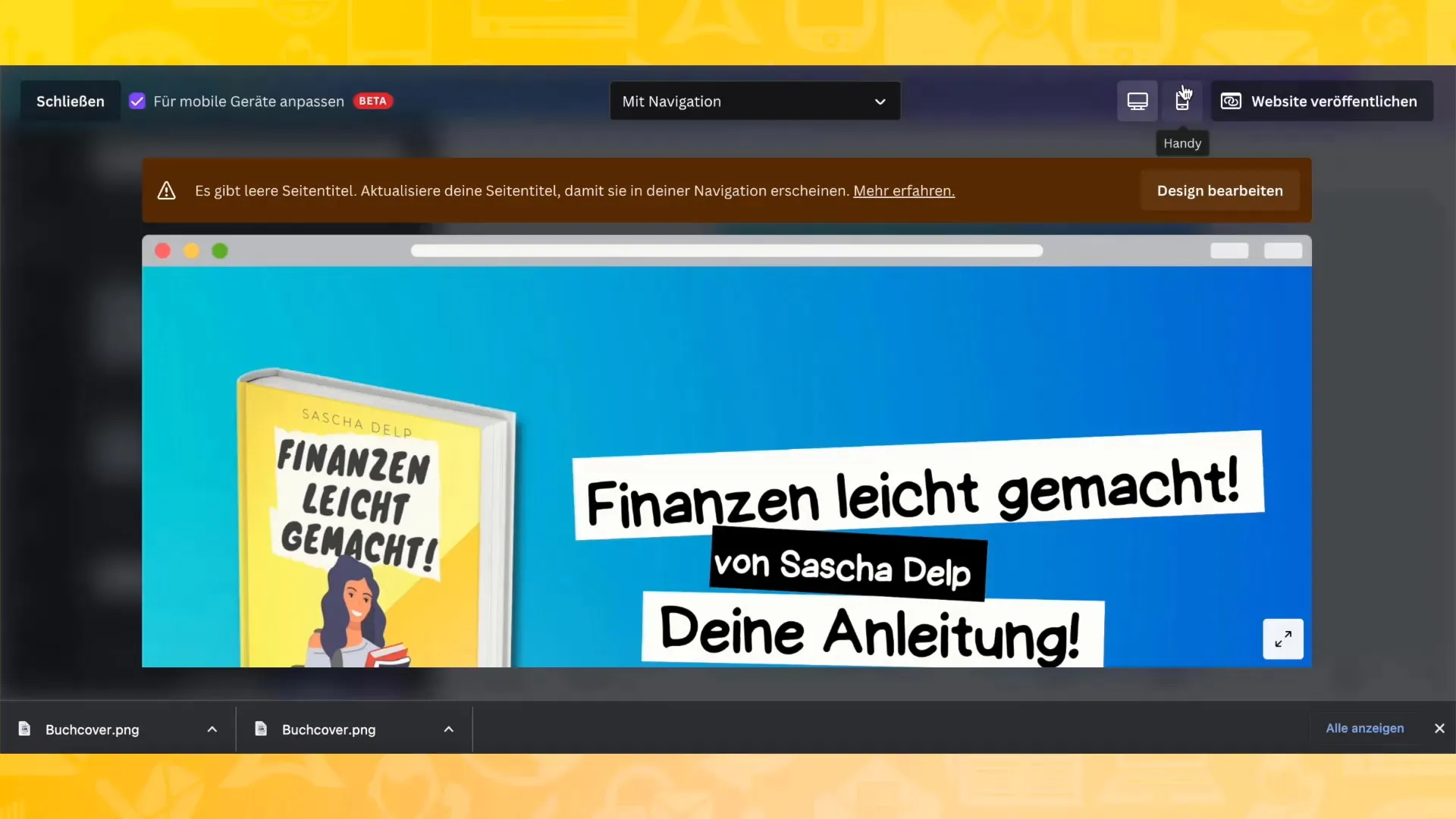 Eine Website designen mit Canva – Schritt-für-Schritt-Anleitung