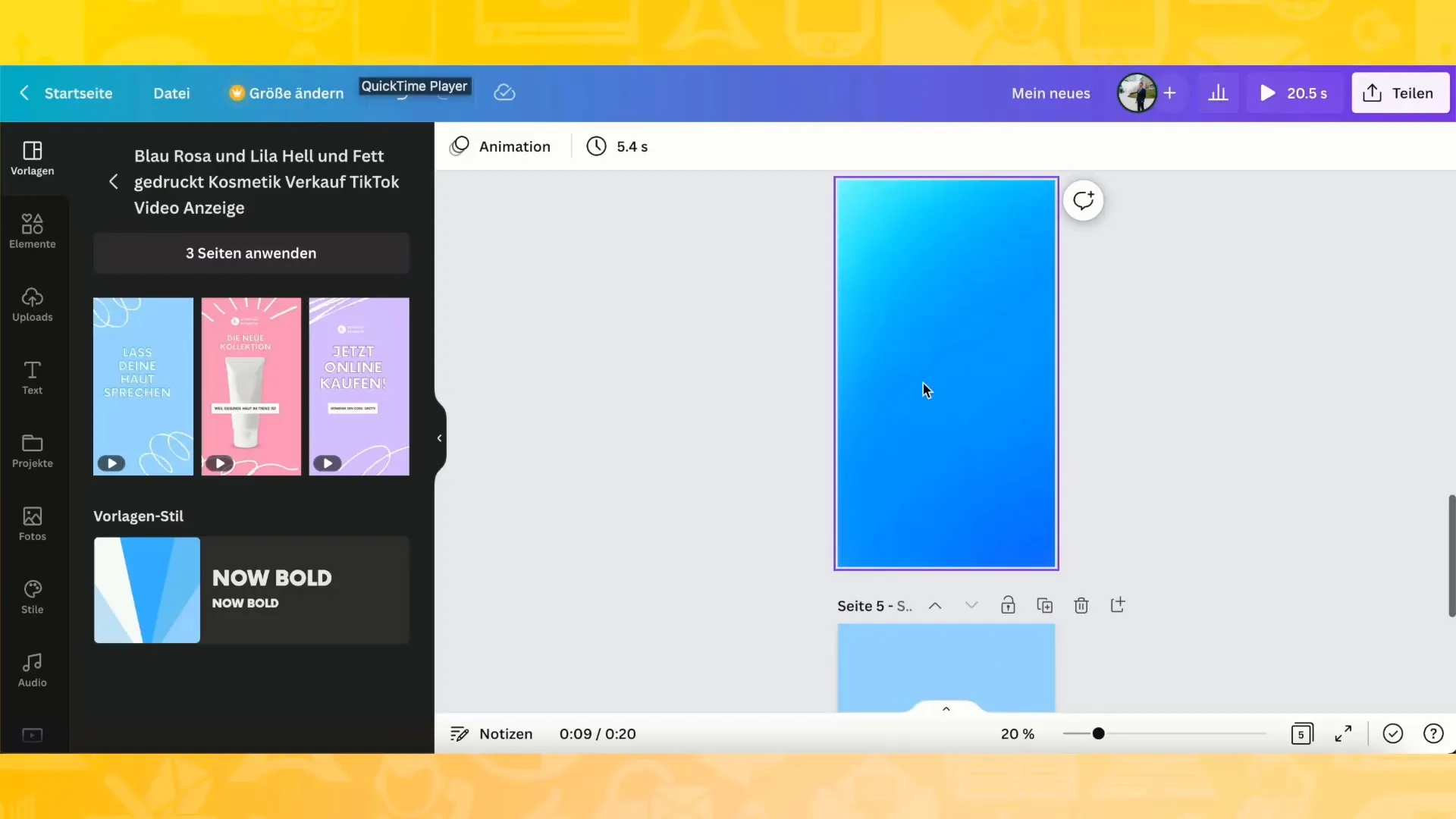 Crear videos creativos de TikTok con Canva