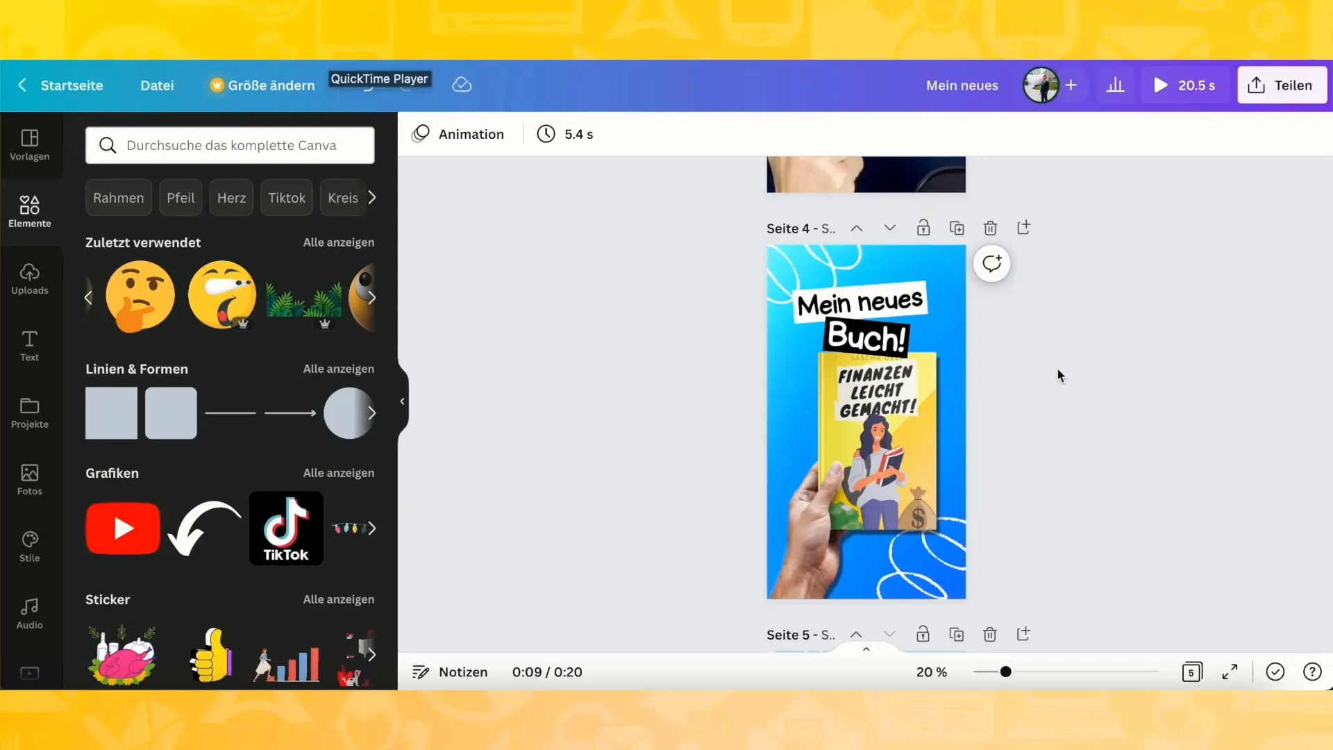 Crear videos creativos de TikTok con Canva