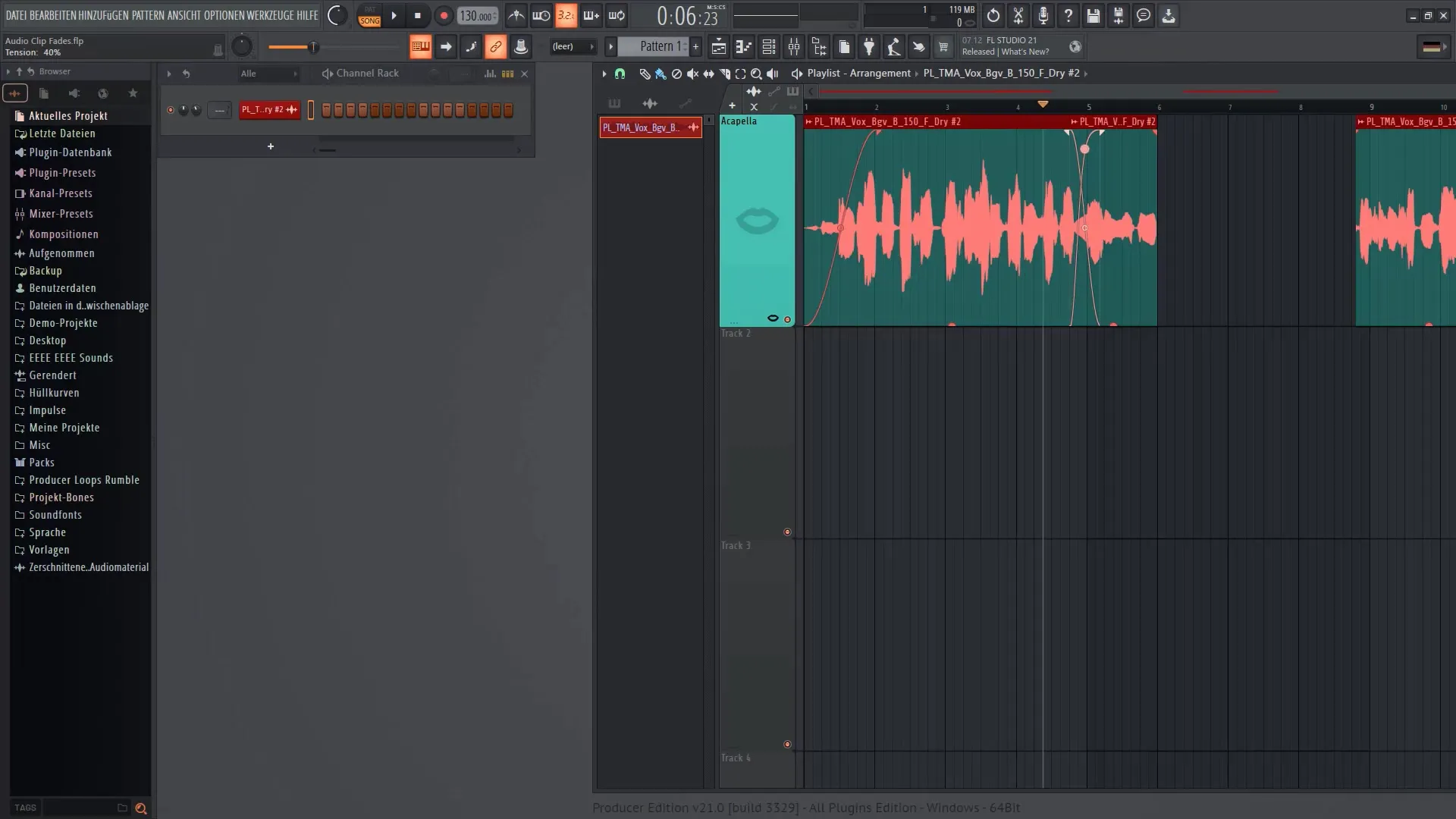 FL Studio 21: Bien utiliser les fondu des clips audio