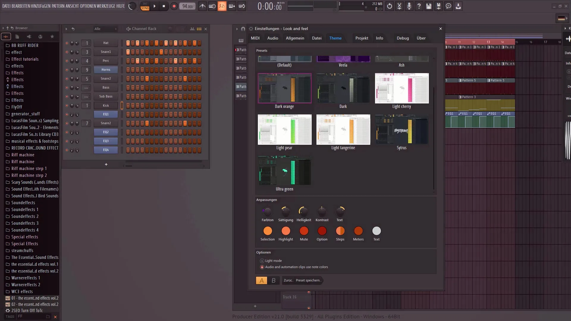 FL Studio 21: Wykorzystaj nowe motywy interfejsu użytkownika do tworzenia własnego designu