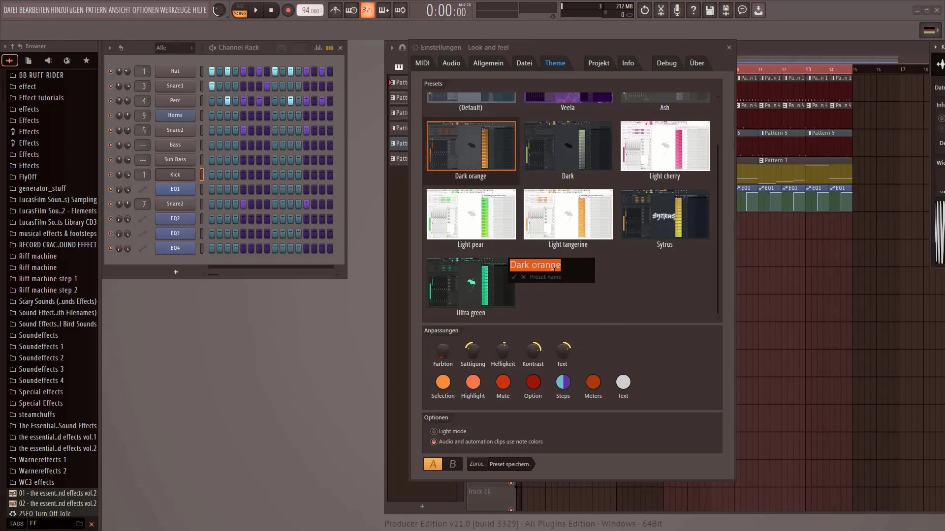 FL Studio 21: Wykorzystaj nowe motywy interfejsu użytkownika do stworzenia własnego designu