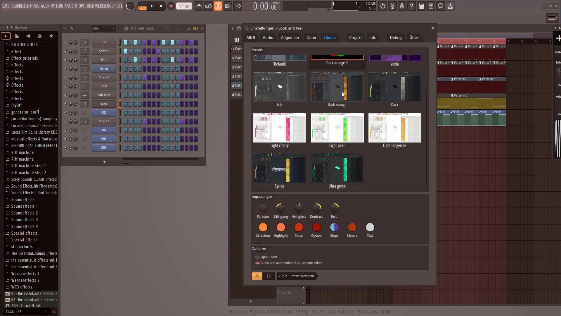 FL Studio 21: Yeni kullanıcı arayüzü temalarını kullanarak kendi tasarımını oluştur