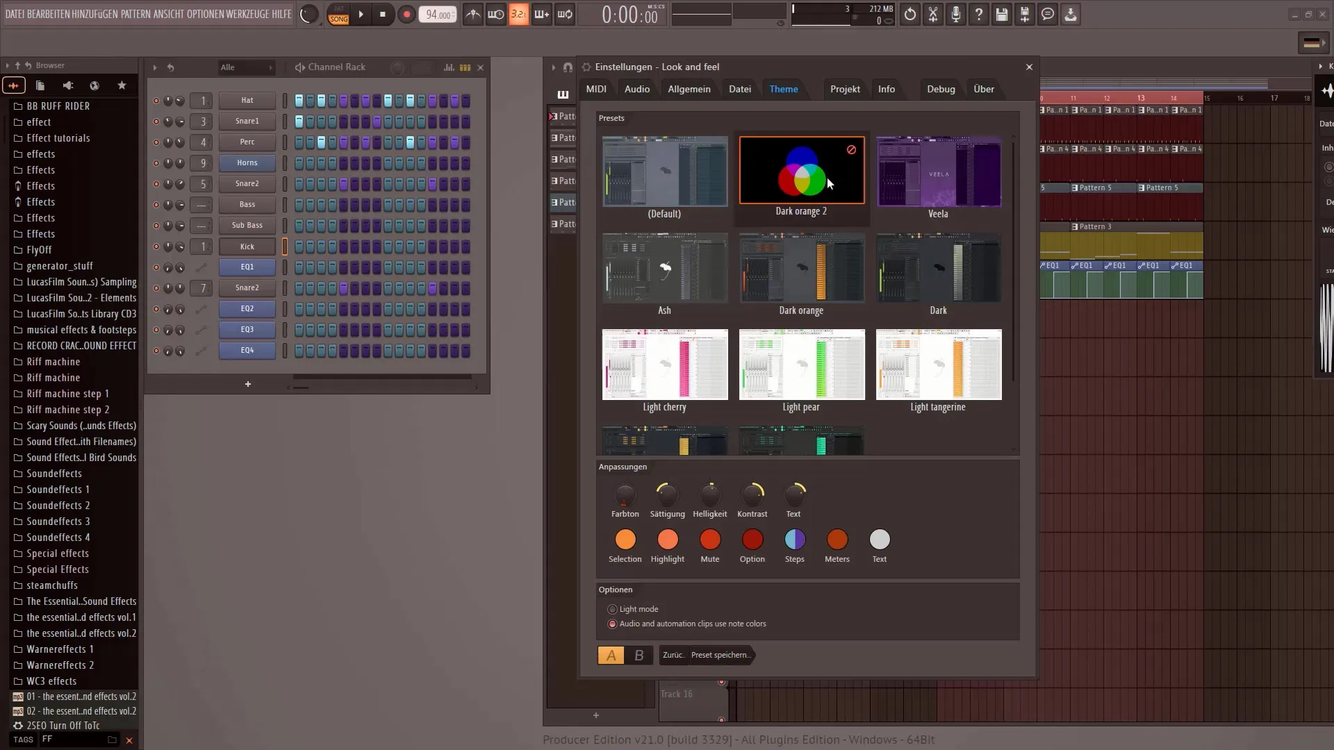 FL Studio 21: Yeni kullanıcı arayüzü temalarını kişisel tasarımın için kullan