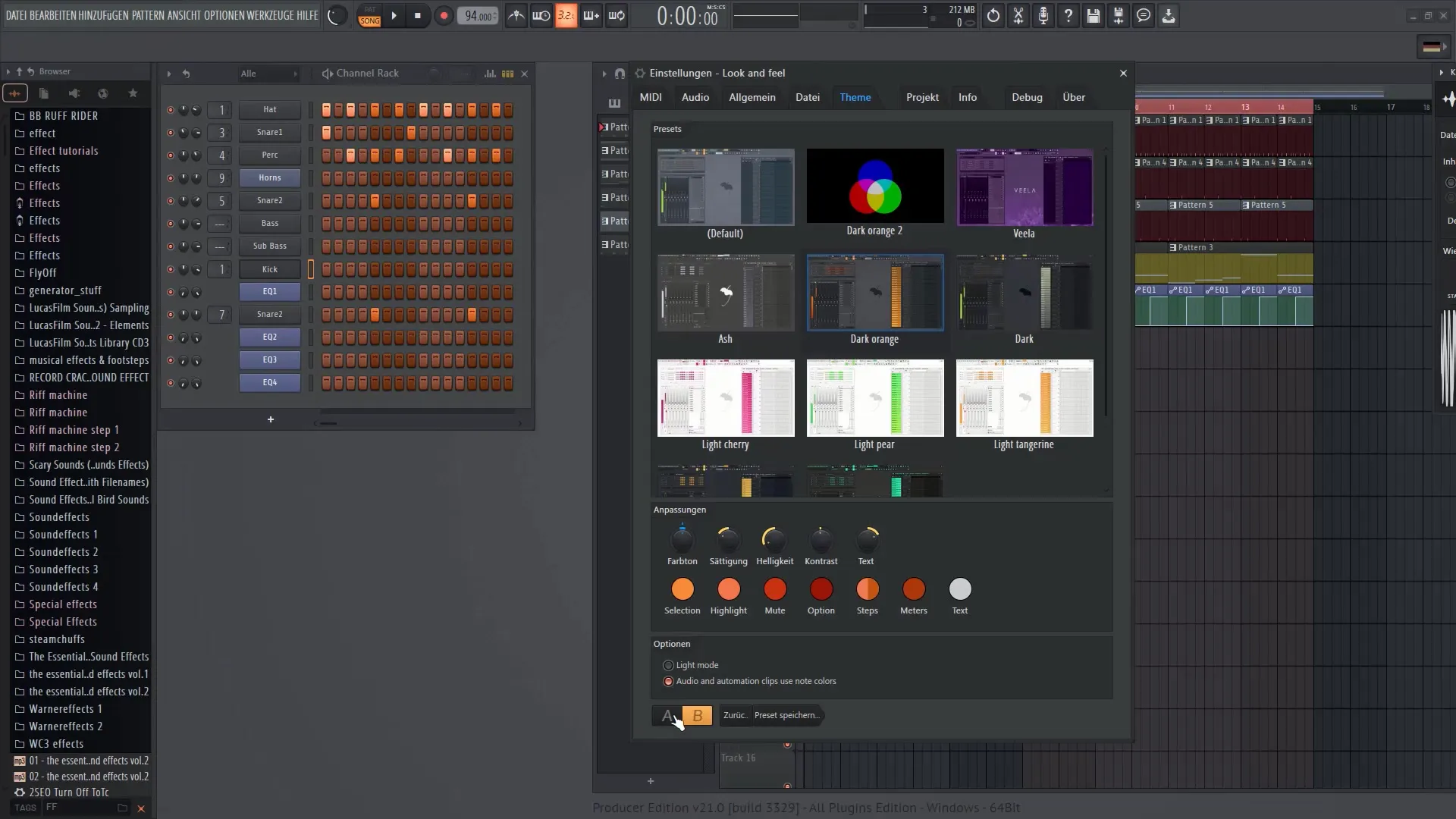 FL Studio 21 : Utilisez les nouveaux thèmes d'interface utilisateur pour votre design personnalisé