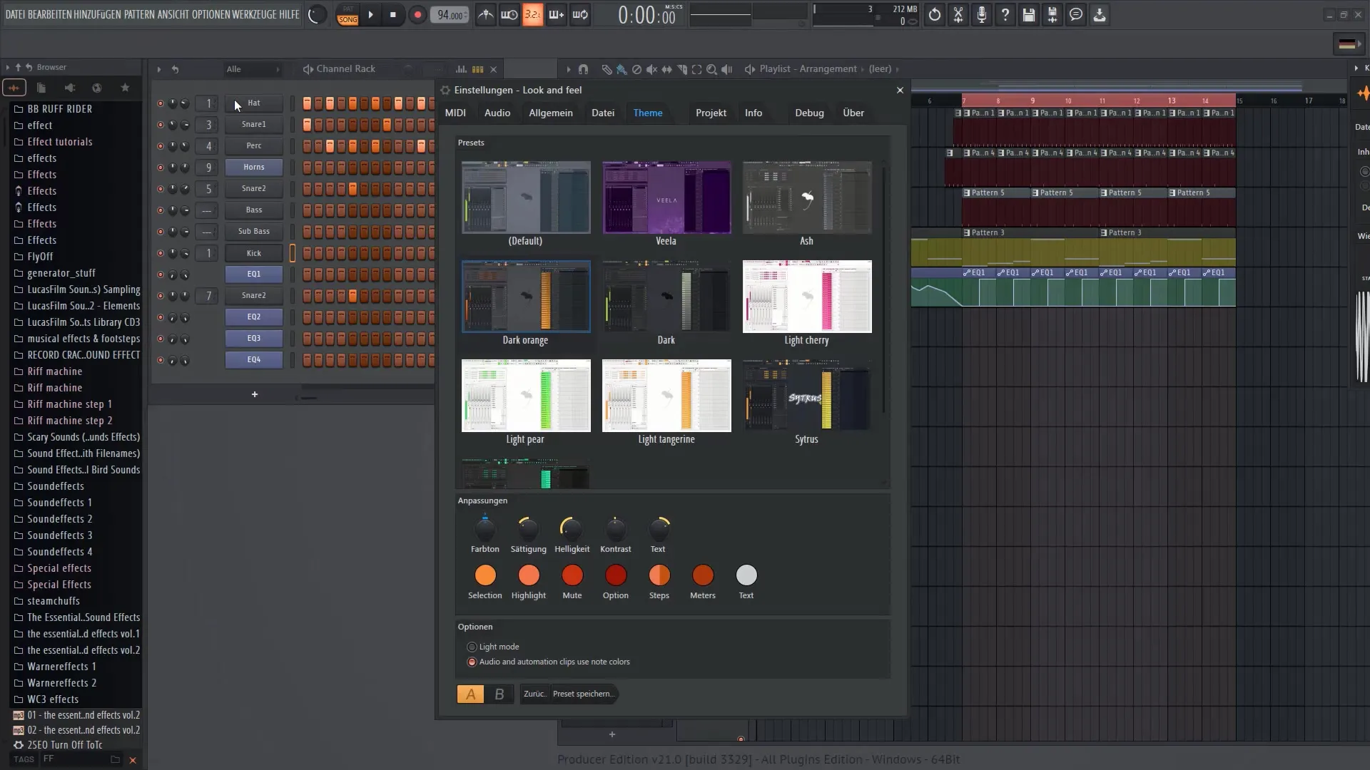 FL Studio 21: Kendi tasarımın için yeni kullanıcı arayüzü temalarını kullan