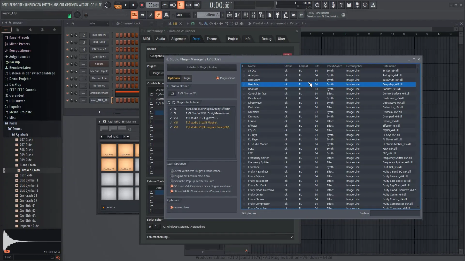 Connecter du matériel et gérer les plugins dans FL Studio 21