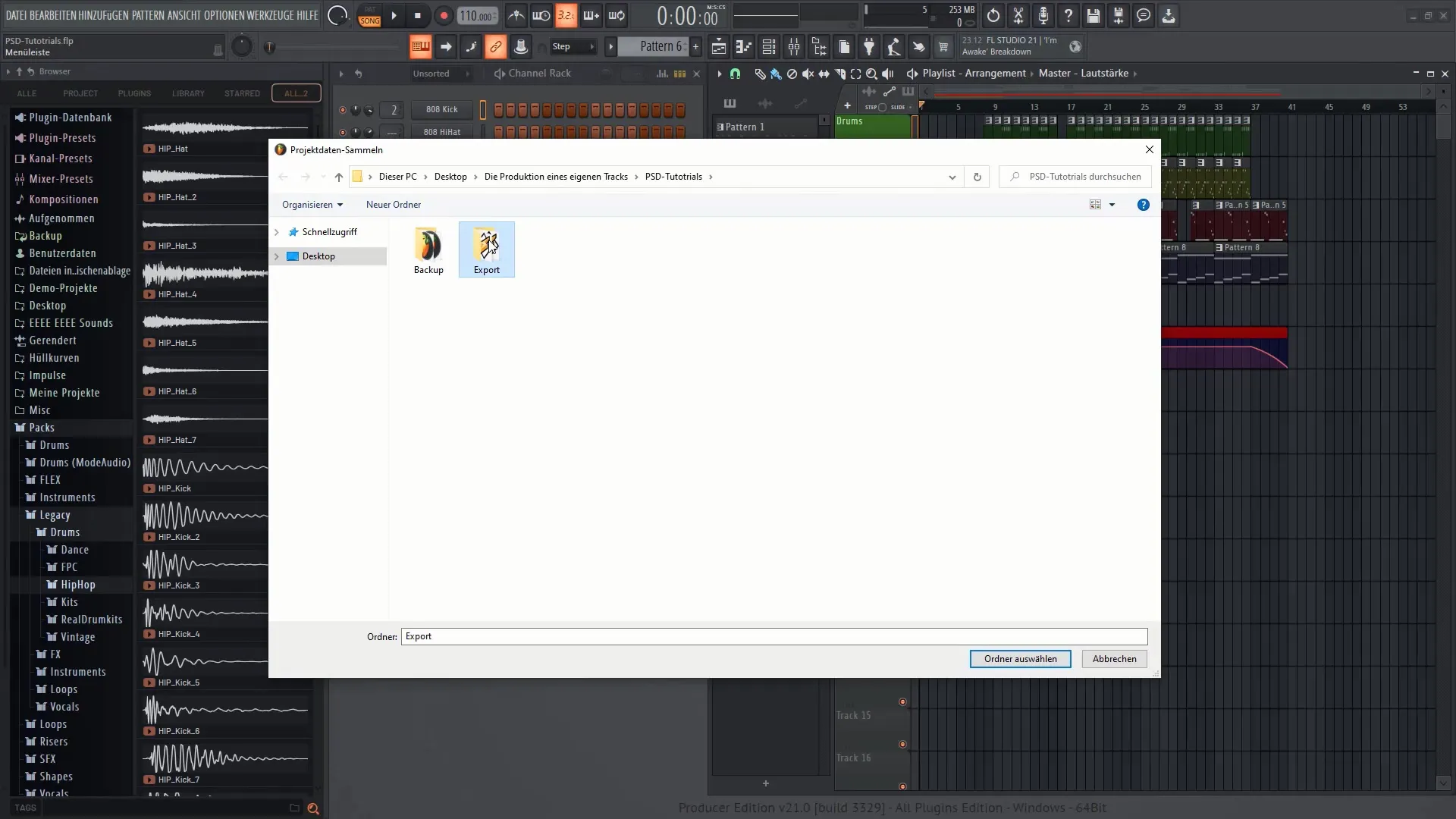 FL Studio 21: Exporter et structurer le projet