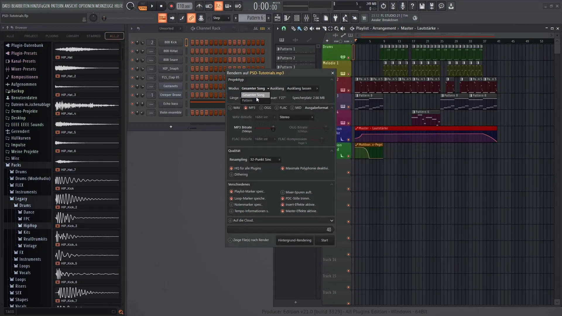 FL Studio 21: Proje dışa aktarma ve yapılandırma