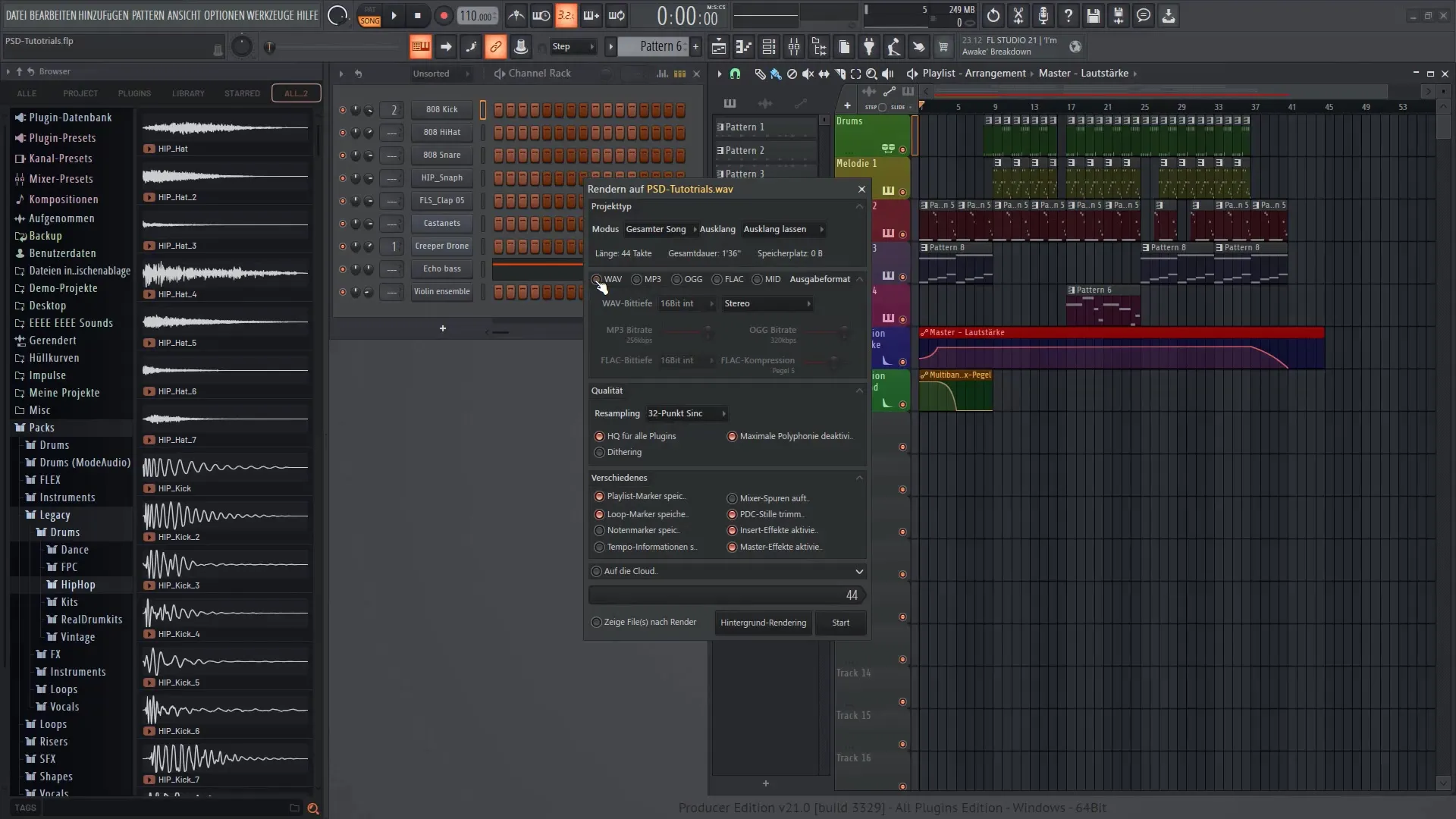 FL Studio 21: Proje dışa aktar ve yapılandır