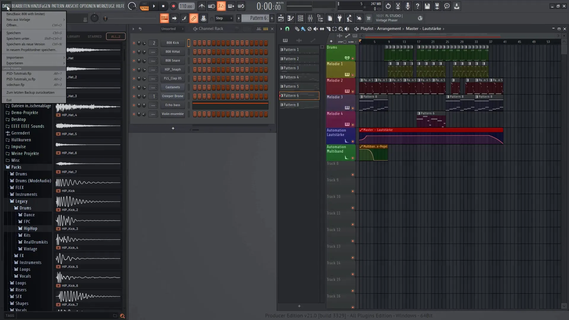 FL Studio 21: Exporter et structurer le projet