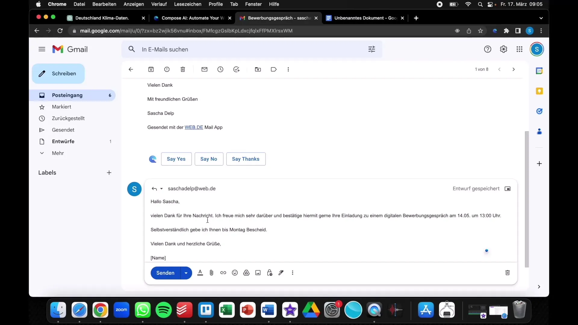 E-Mails kolayca Compose AI ile yazın