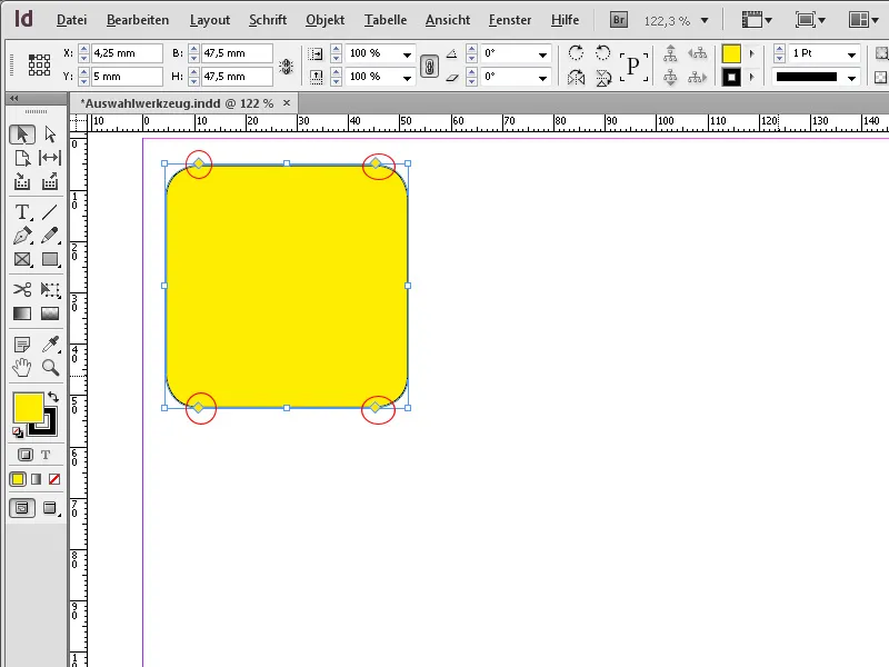 Atlases rīks programmā InDesign