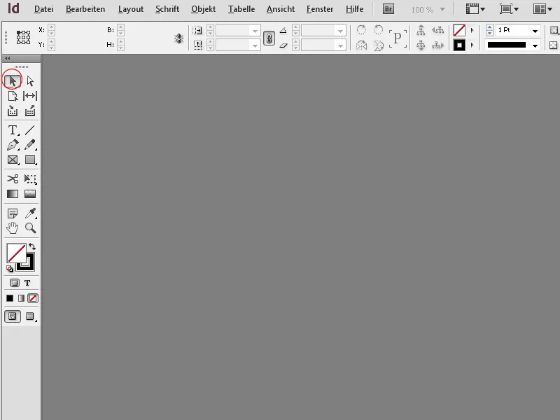 Το εργαλείο επιλογής στο InDesign