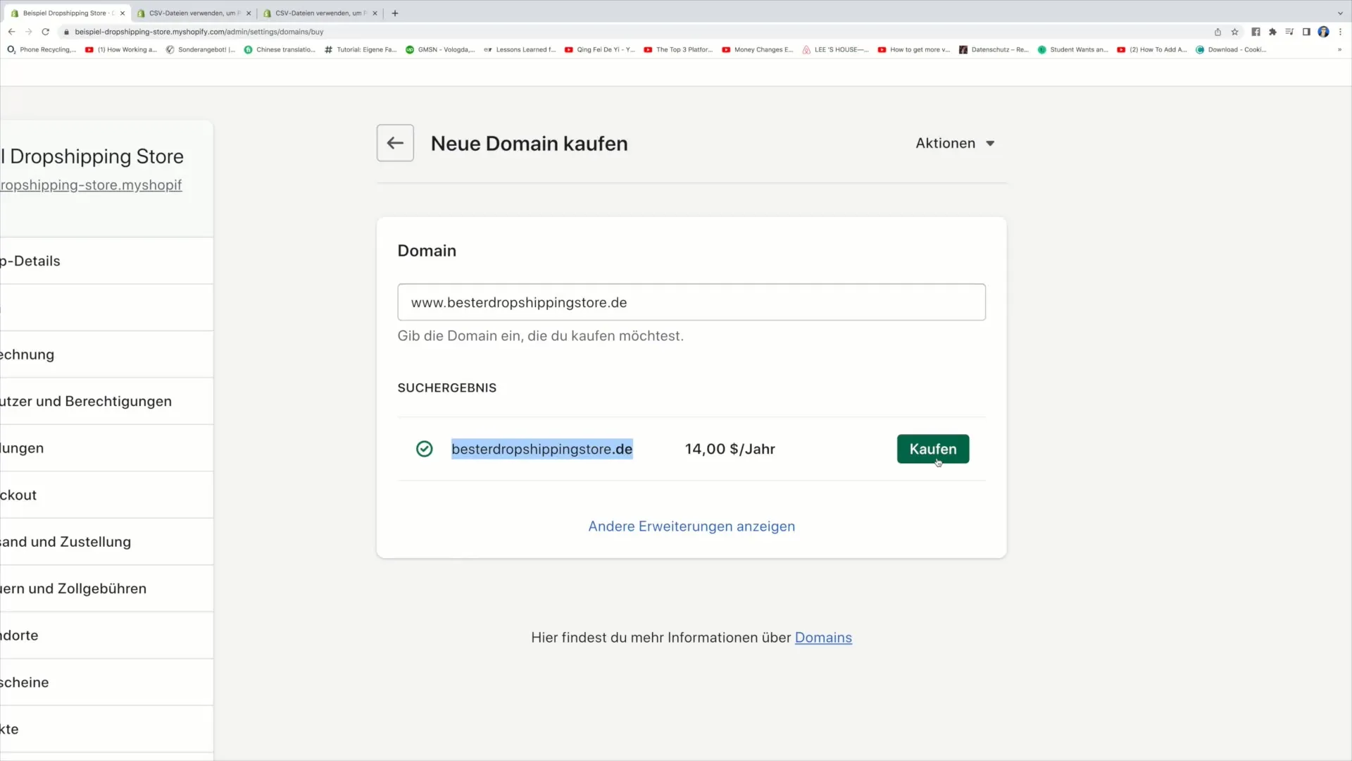 Koupě domény pro svůj obchod na Shopify: Krok za krokem návod