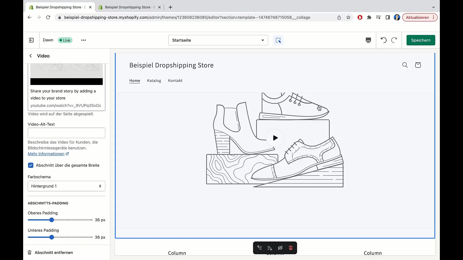 Ecco come aggiungere testi e video su Shopify