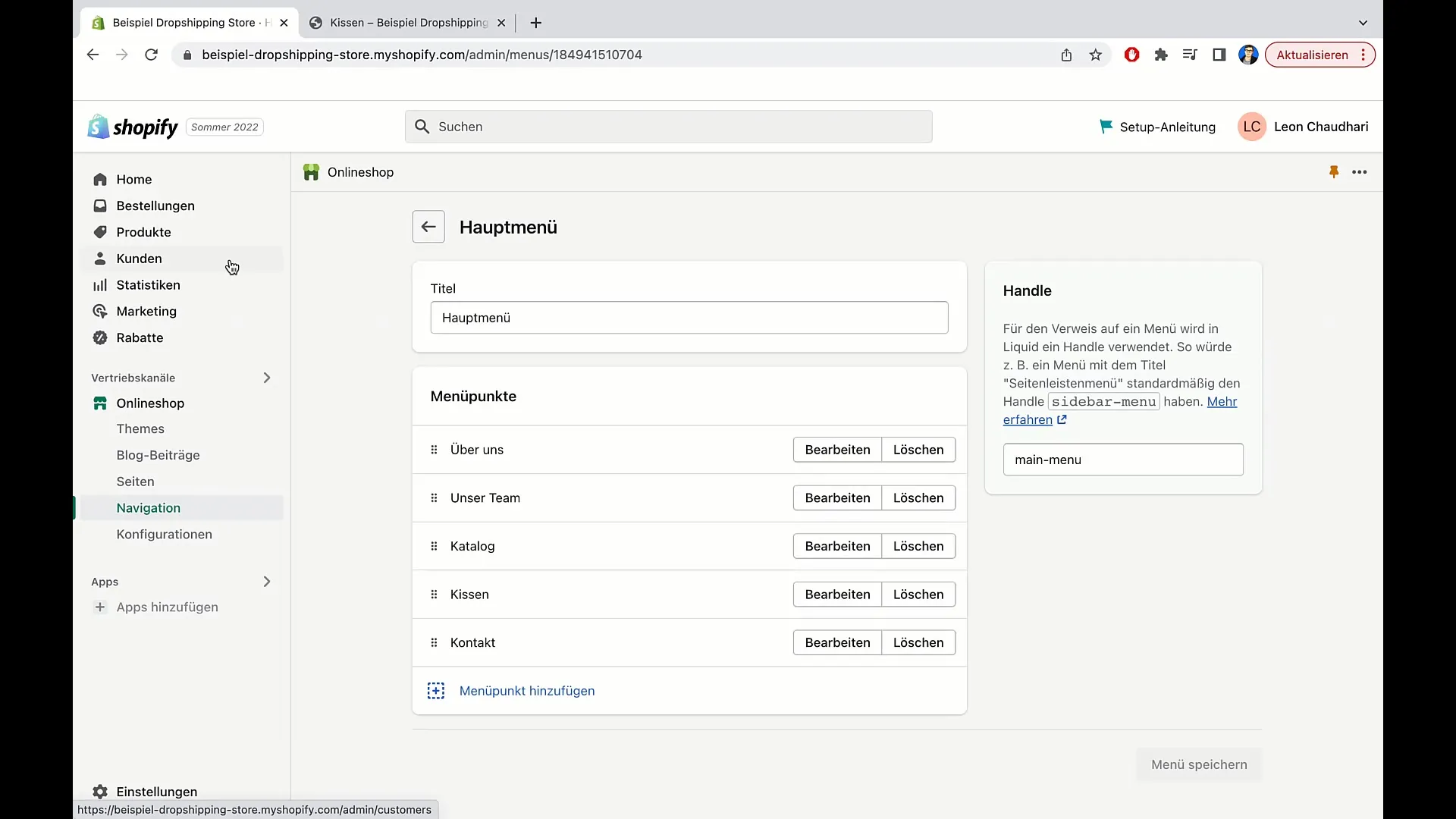 E-commerce course: Editing configurations in Shopify