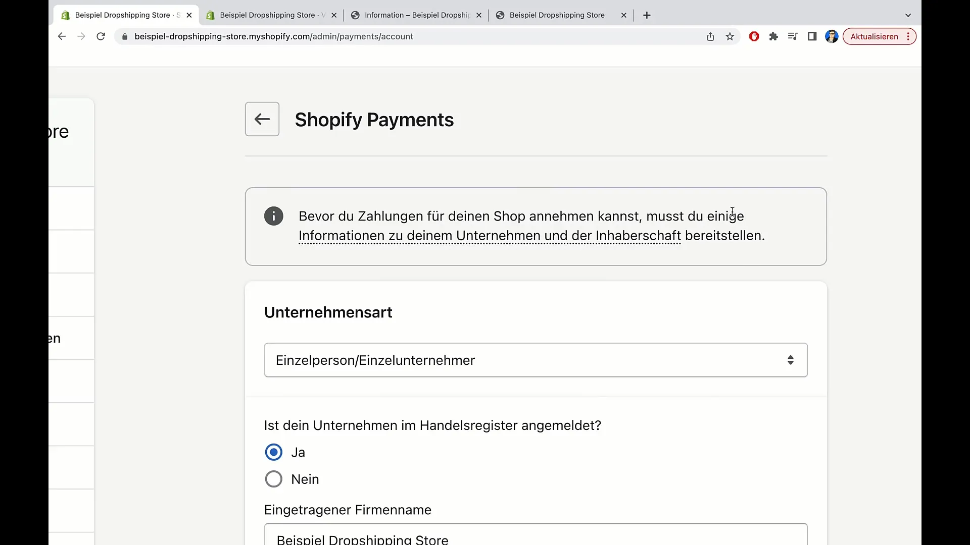 This is how you activate Shopify Payments for your online shop