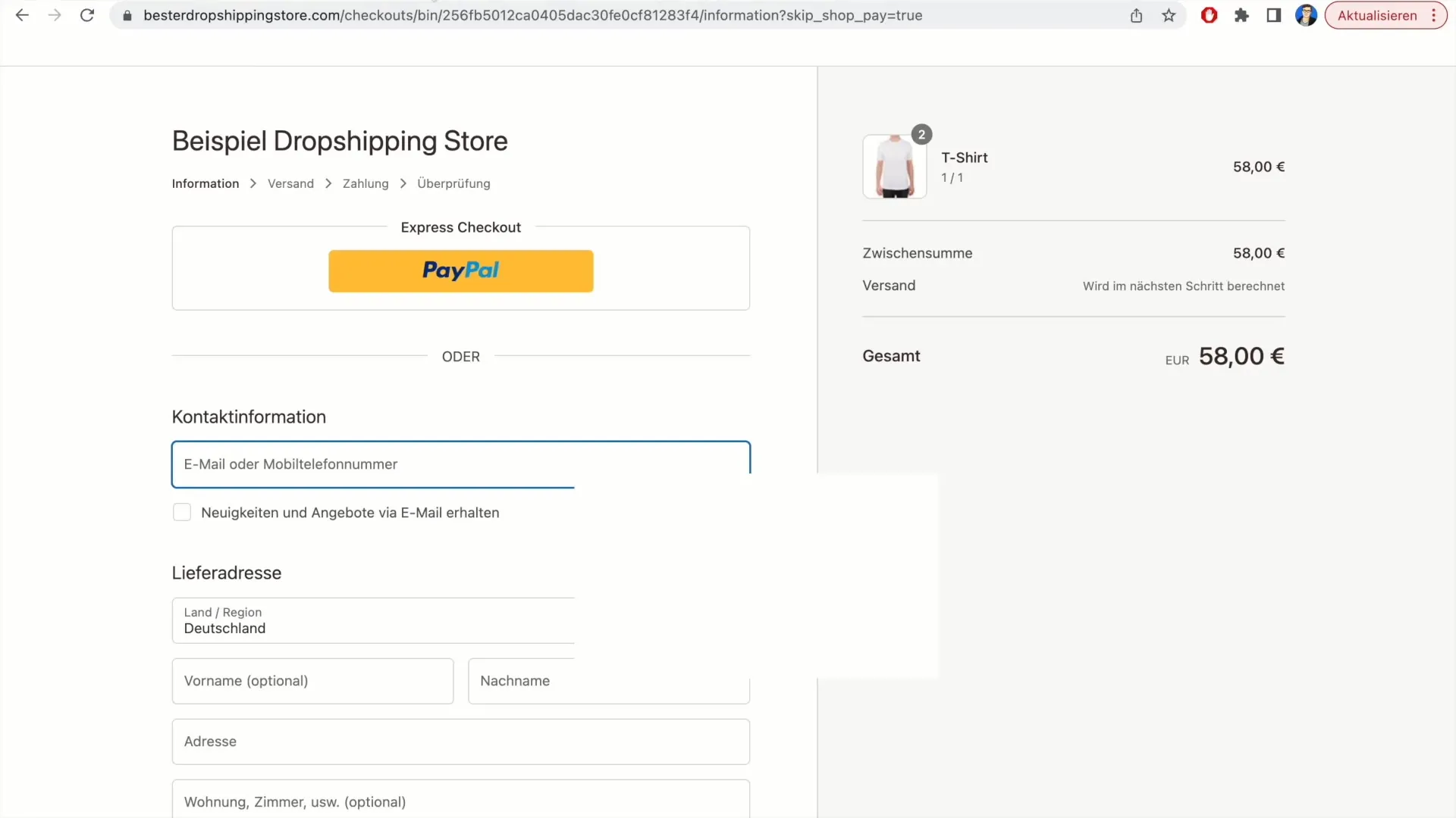 Print delivery note in Shopify