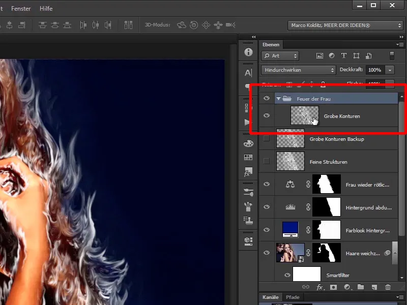 Photoshop-Composing - Api dan Es - Bagian 05: Membuat Api Terlihat