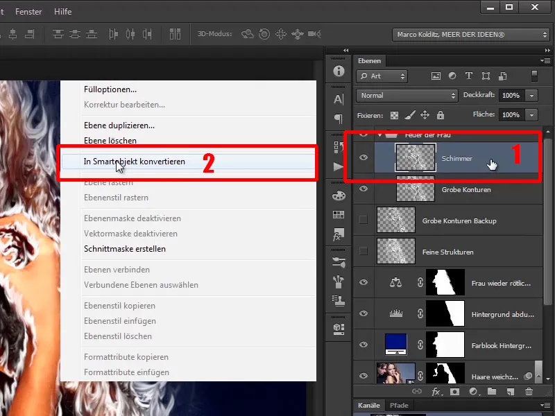 Membuat Photoshop-Composing - Api dan Es - Bagian 05: Membuat Api Bersinar