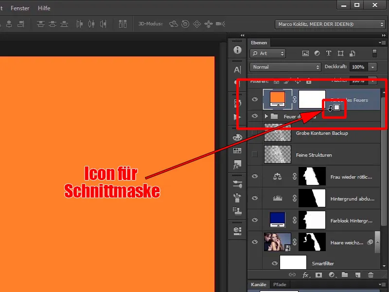 Membuat Komposisi Photoshop - Api dan Es - Bagian 05: Menyala dengan Cahaya Api