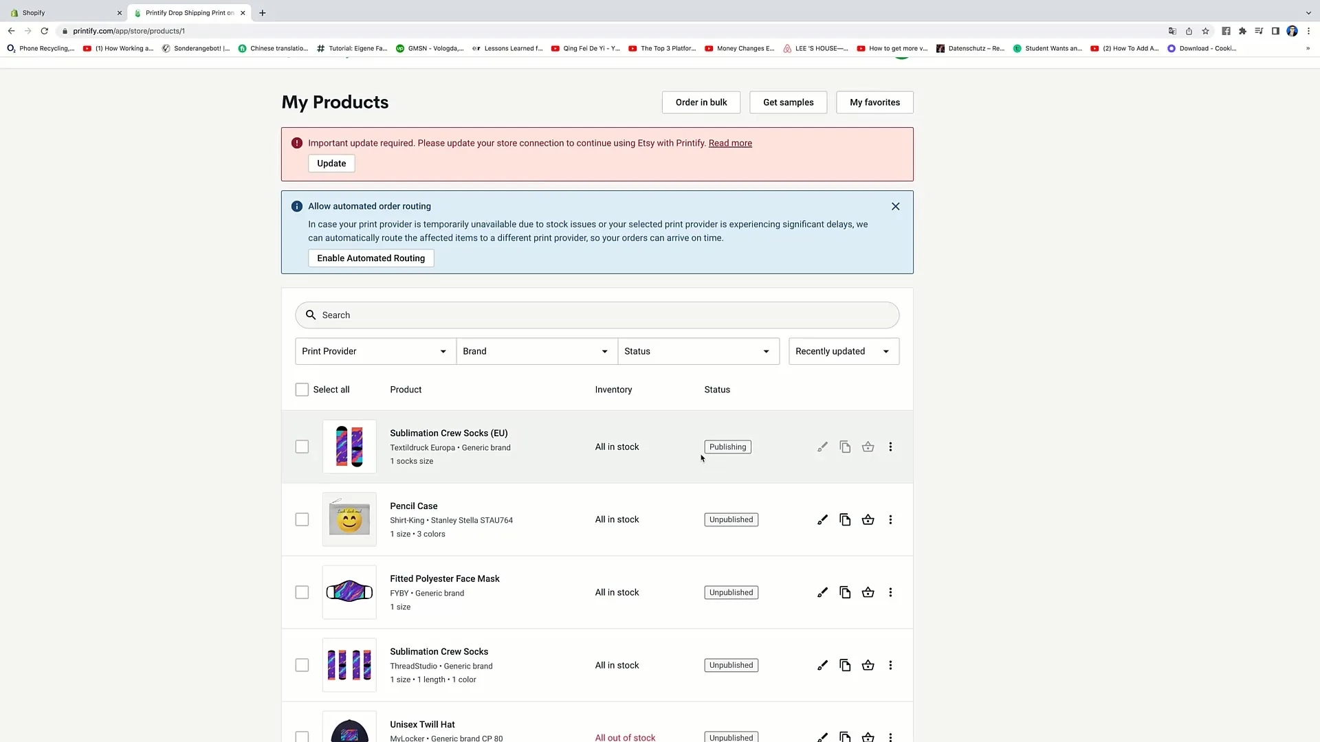 Corso di E-Commerce: Printify - Panoramica sulle funzioni dell'account